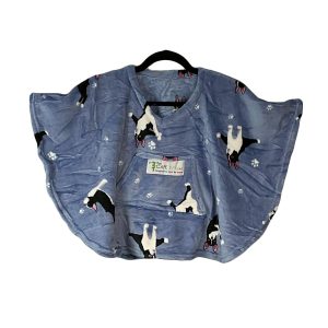 toddler hospital cape ivy frenchies on blue white